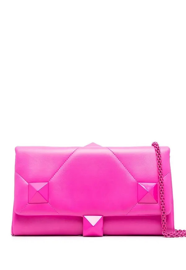 Valentino Garavani axelväska med nitar - Rosa