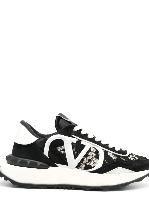 Valentino Garavani Lacerunner låga sneakers - Svart