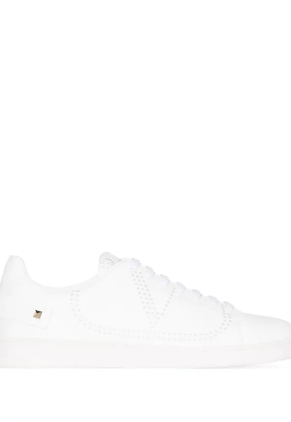 Valentino Garavani låga lädersneakers - Vit