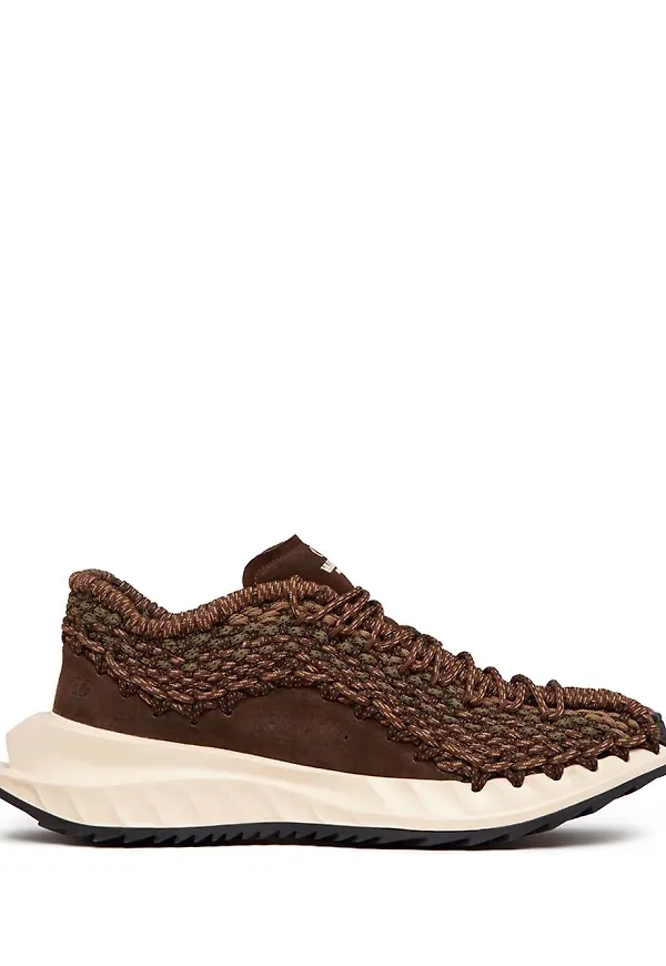 Valentino Garavani låga virkade sneakers - Brun