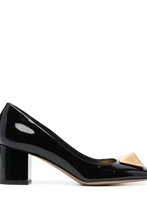 Valentino Garavani Maxi Stud läderpumps 60 mm - Svart