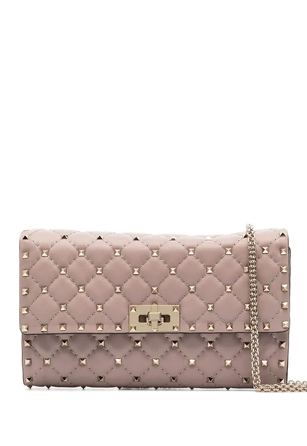 Valentino Garavani Neutral handväska med nitar