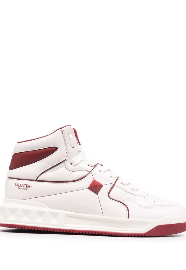 Valentino Garavani One Stud höga sneakers - Vit