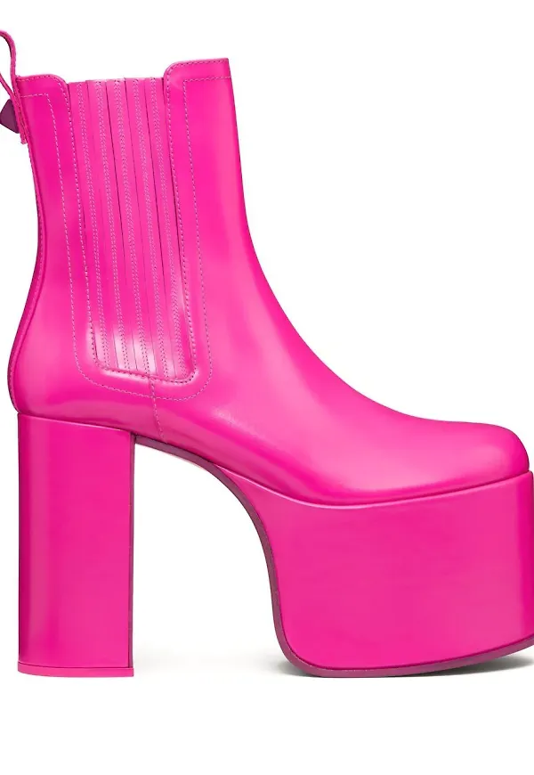 Valentino Garavani One Stud platåstövlar - Rosa