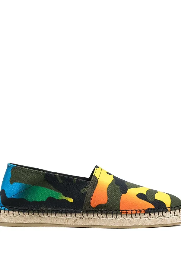 Valentino Garavani Pablo kamouflagemönstrade espadrillos - Grön