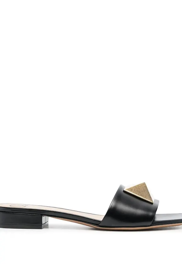 Valentino Garavani platta slip-ons med nitar - Svart