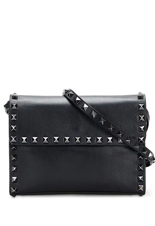 Valentino Garavani Pre-Owned Rockstud axelremsväska - Svart