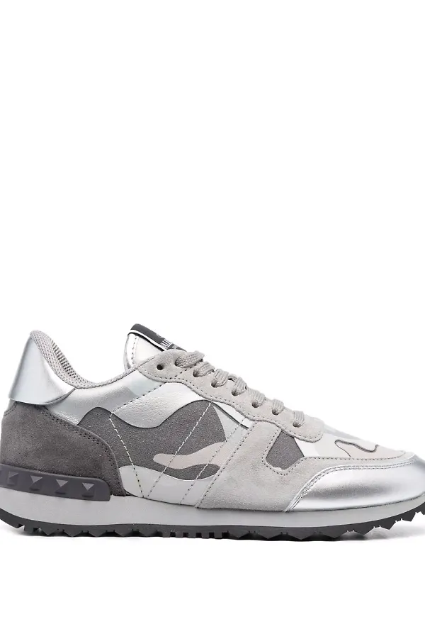 Valentino Garavani Rockrunner låga sneakers - Grå