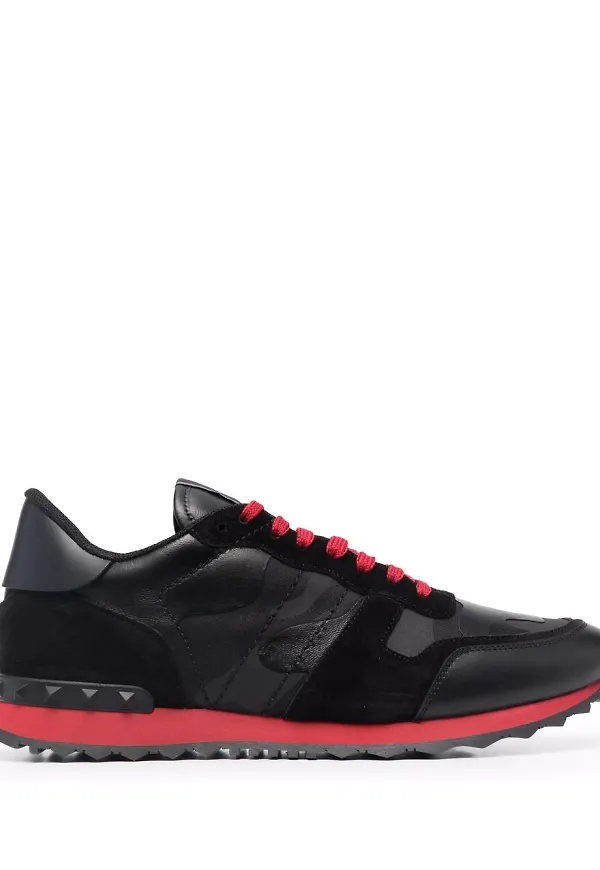 Valentino Garavani Rockrunner låga sneakers - Svart