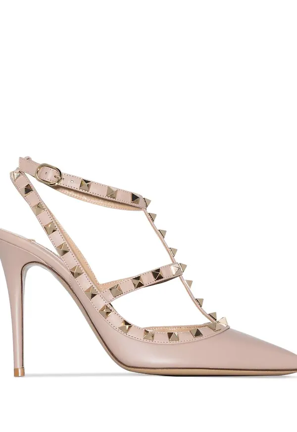 Valentino Garavani Rockstud 100mm pumps - Neutral