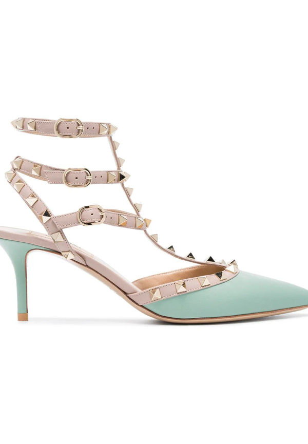 Valentino Garavani Rockstud 65 skinnpumps - Grön