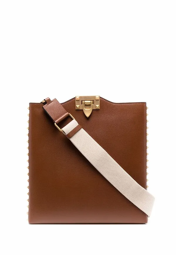 Valentino Garavani Rockstud Alcove axelväska - Brun
