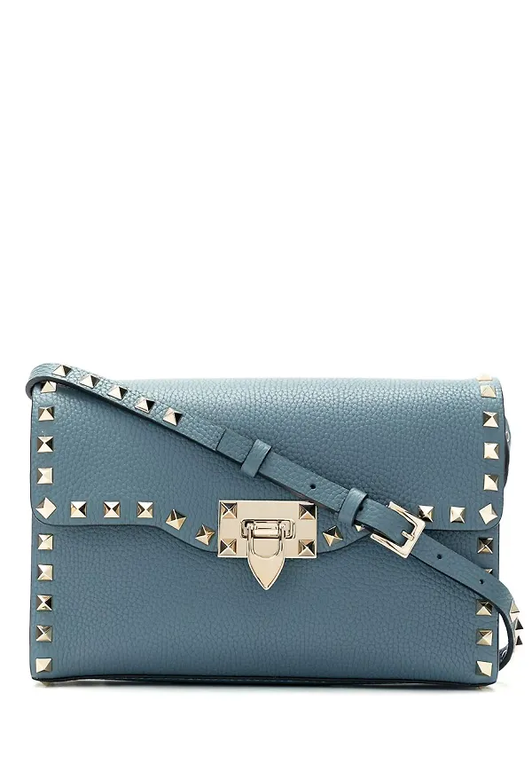 Valentino Garavani Rockstud axelremsväska - Blå