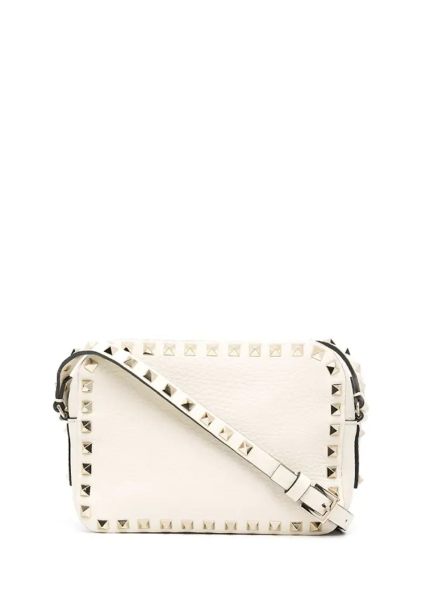 Valentino Garavani Rockstud axelremsväska - Neutral