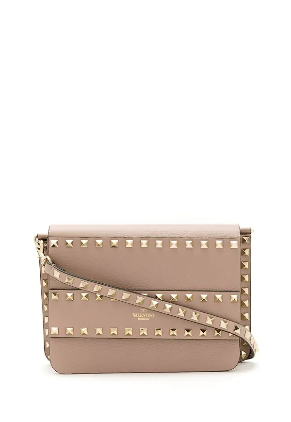 Valentino Garavani Rockstud axelremsväska - Neutral