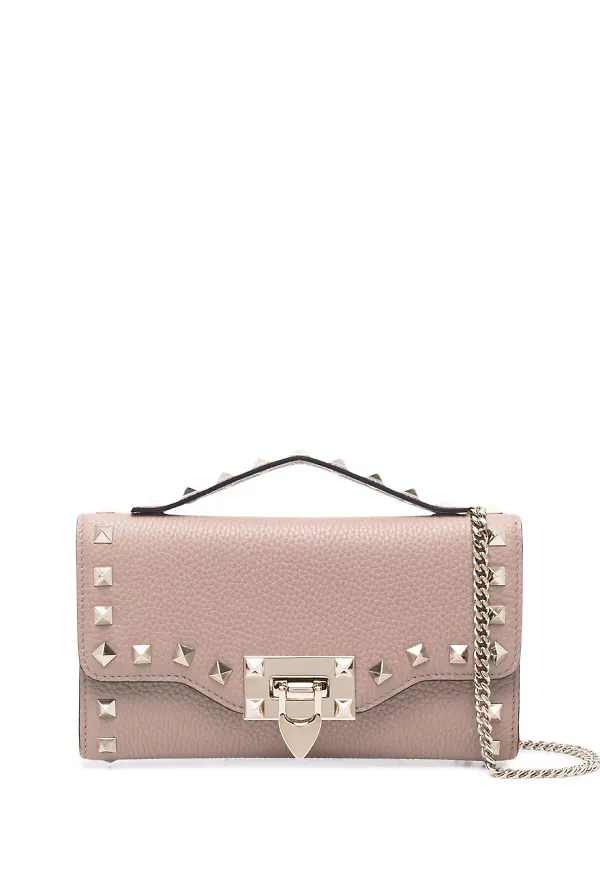 Valentino Garavani Rockstud axelremsväska - Rosa