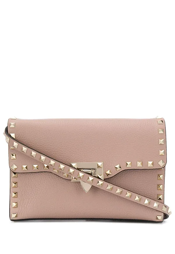 Valentino Garavani Rockstud axelremsväska - Rosa