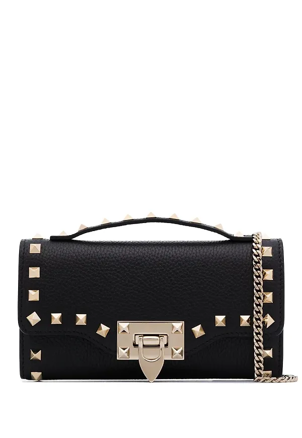 Valentino Garavani Rockstud axelremsväska - Svart