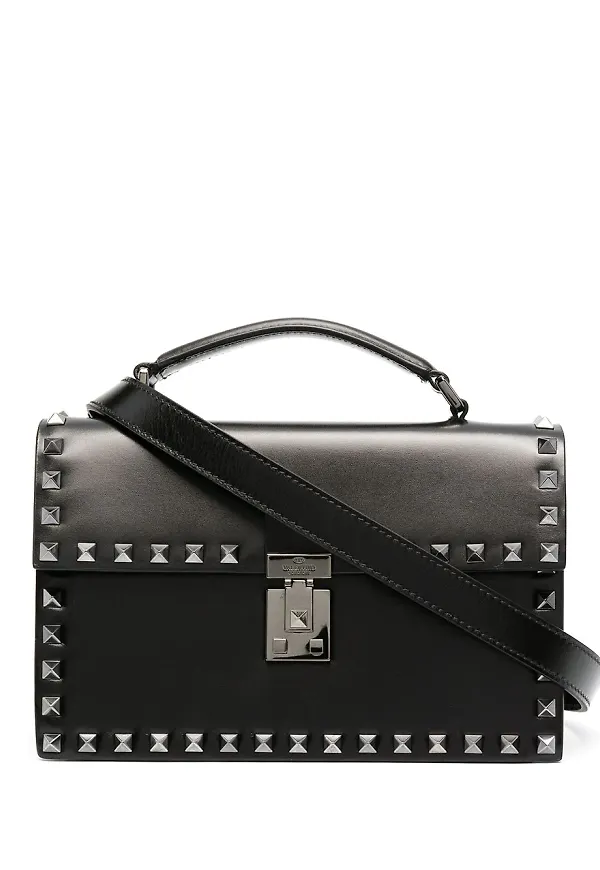 Valentino Garavani Rockstud axelremsväska - Svart