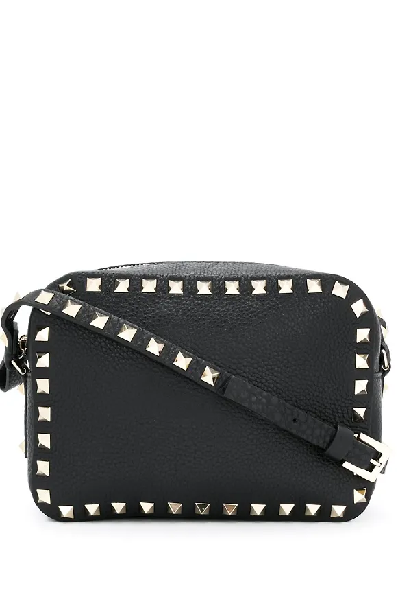 Valentino Garavani Rockstud axelremsväska - Svart
