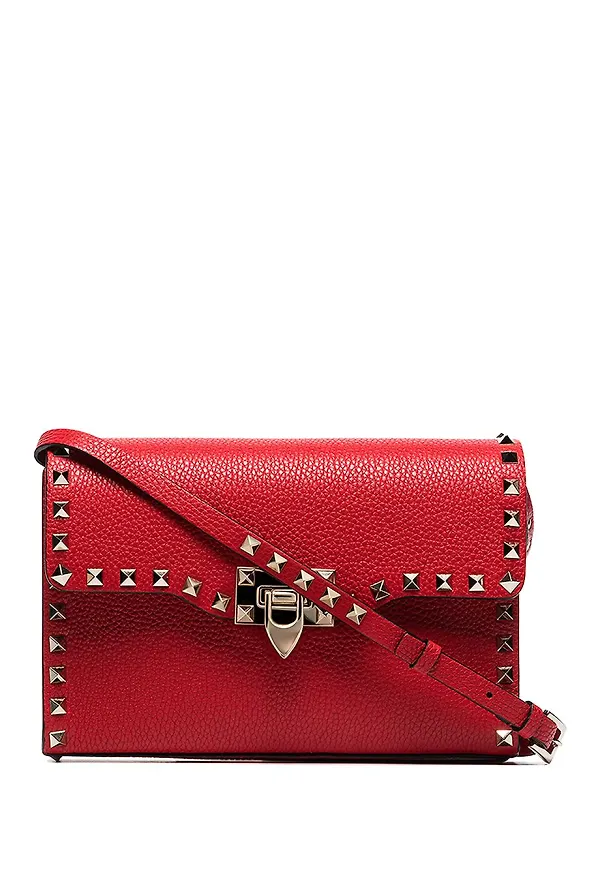 Valentino Garavani Rockstud axelväska - Röd