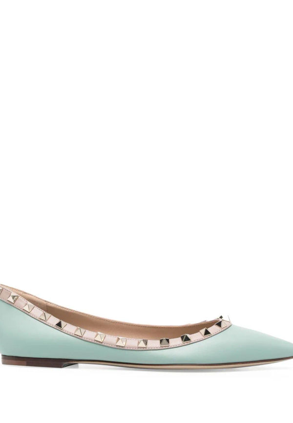 Valentino Garavani Rockstud ballerinaskor - Blå