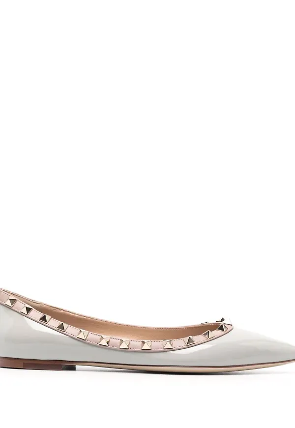 Valentino Garavani Rockstud ballerinaskor - Grå
