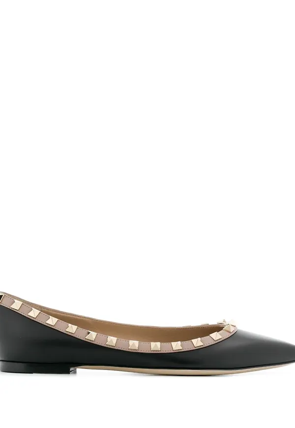 Valentino Garavani Rockstud ballerinaskor - Svart