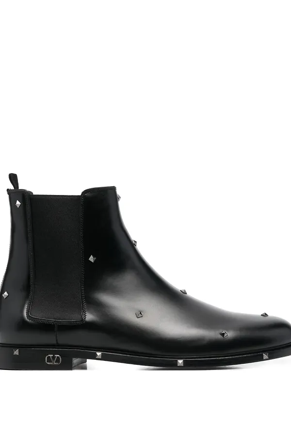 Valentino Garavani Rockstud Chelsea-boots - Svart