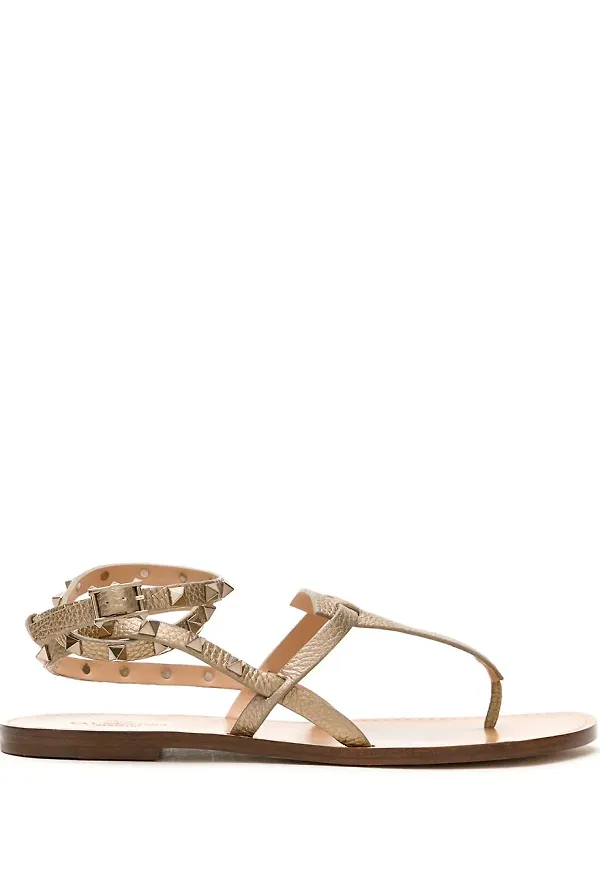 Valentino Garavani Rockstud Double flip-flopsandaler - Neutral