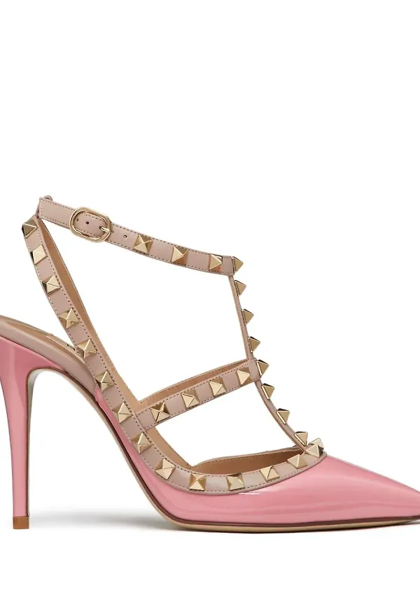 Valentino Garavani Rockstud högklackade pumps - Rosa