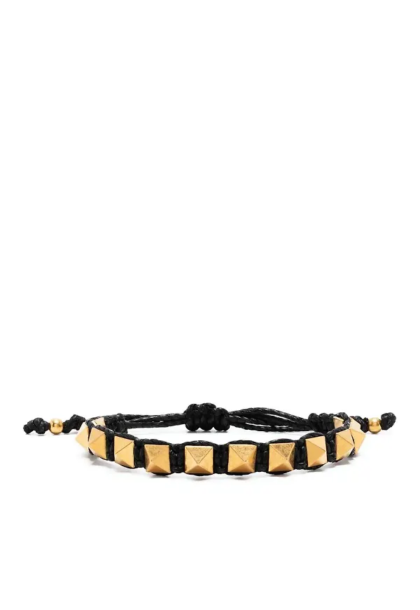 Valentino Garavani Rockstud justerbart armband - Svart