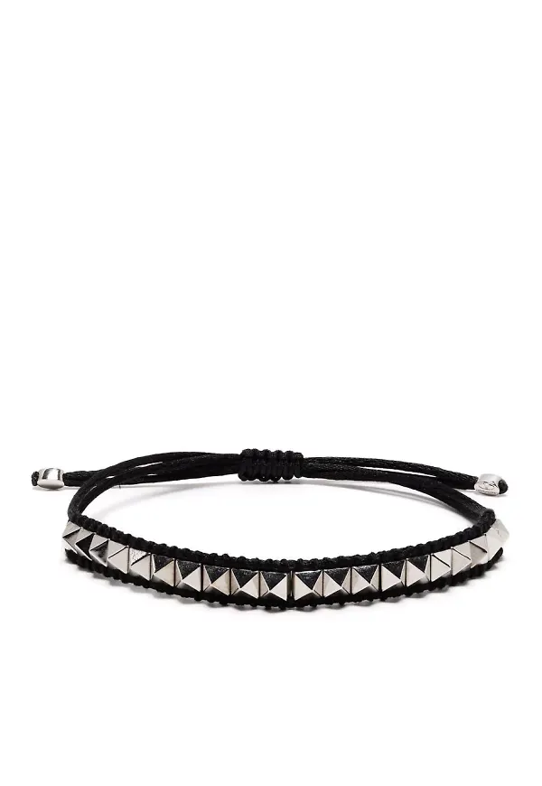 Valentino Garavani Rockstud justerbart armband - Svart