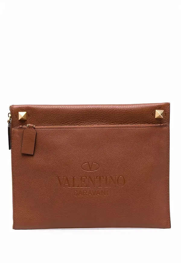 Valentino Garavani Rockstud kuvertväska - Brun