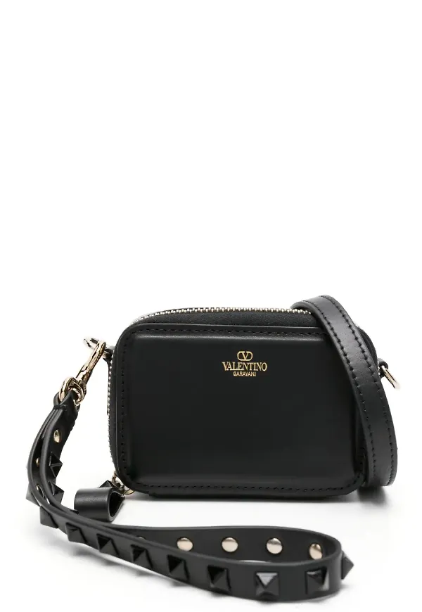 Valentino Garavani Rockstud läderplånbok - Svart