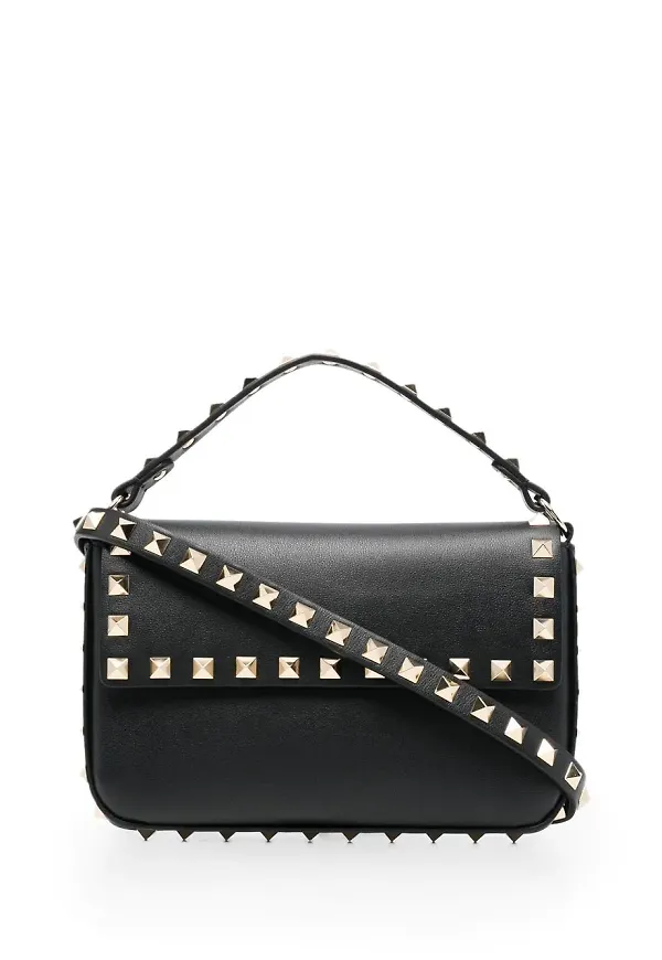 Valentino Garavani Rockstud liten axelväska - Svart