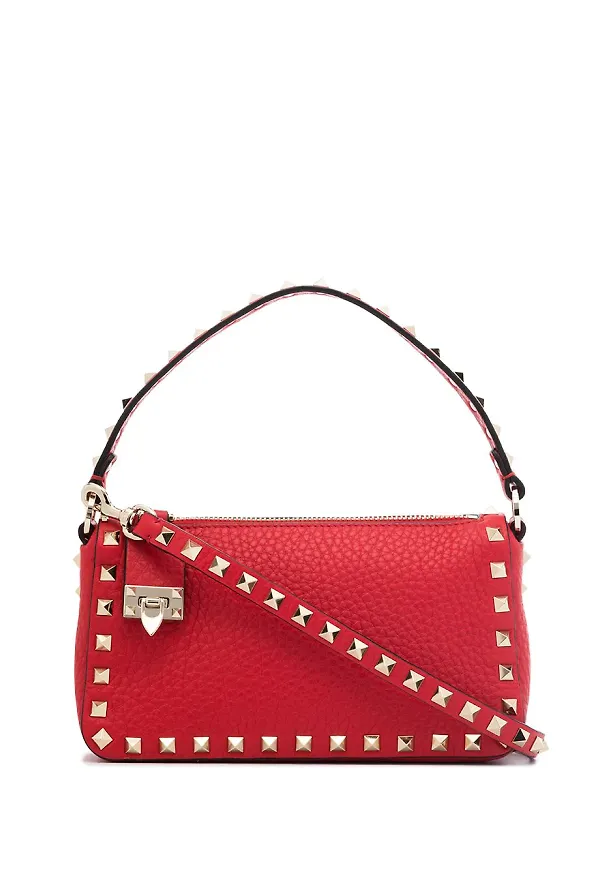 Valentino Garavani Rockstud liten väska - Röd
