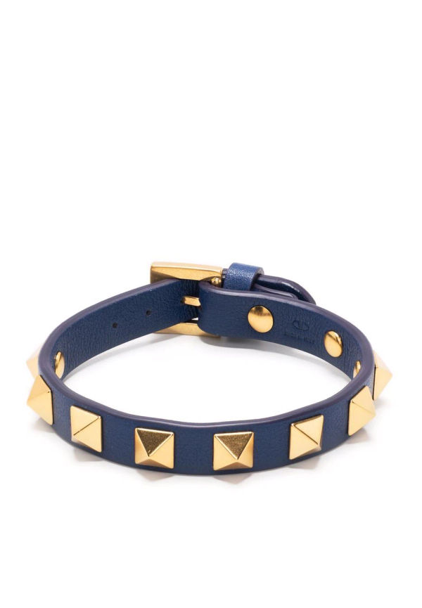 Valentino Garavani Rockstud läderarmband - Blå