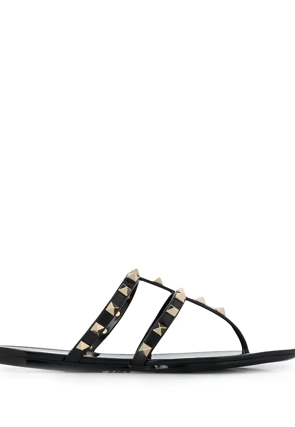 Valentino Garavani Rockstud låga sandaler - Svart