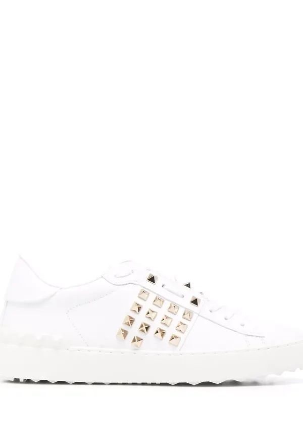 Valentino Garavani Rockstud låga sneakers - Vit