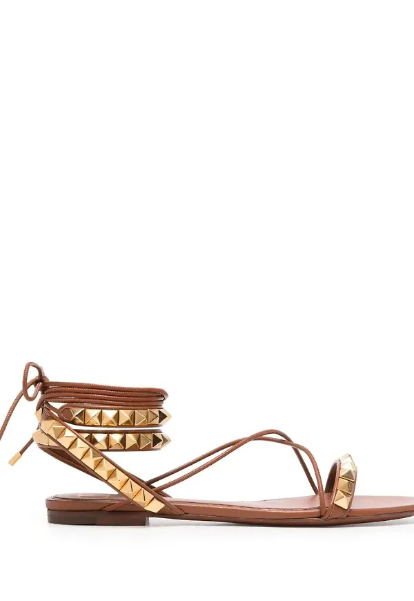 Valentino Garavani Rockstud No Limit platta sandaler - Brun