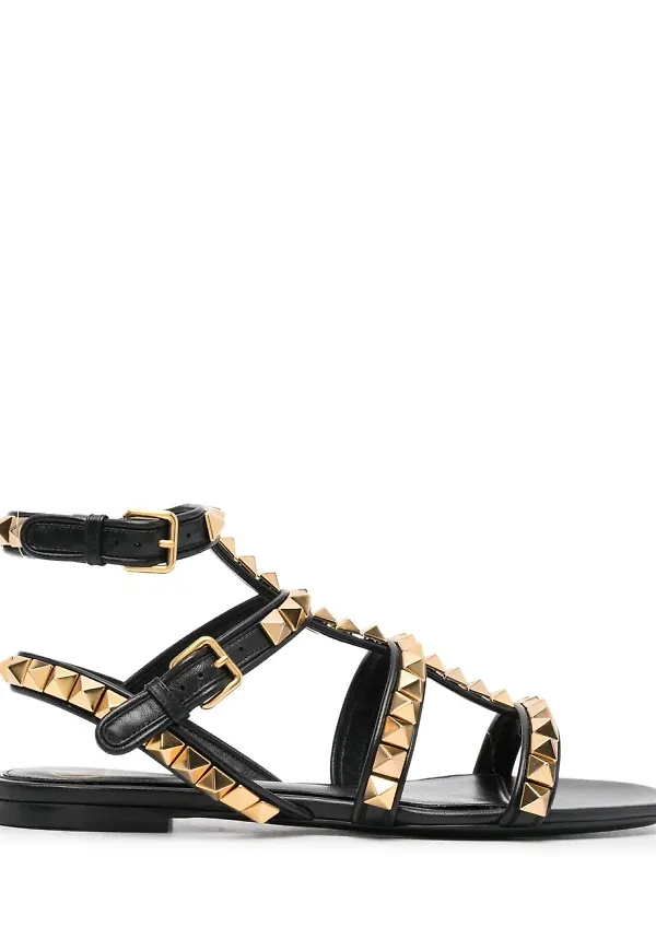 Valentino Garavani Rockstud No Limit platta sandaler - Svart