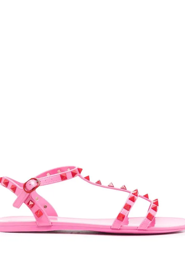 Valentino Garavani Rockstud platta sandaler - Rosa