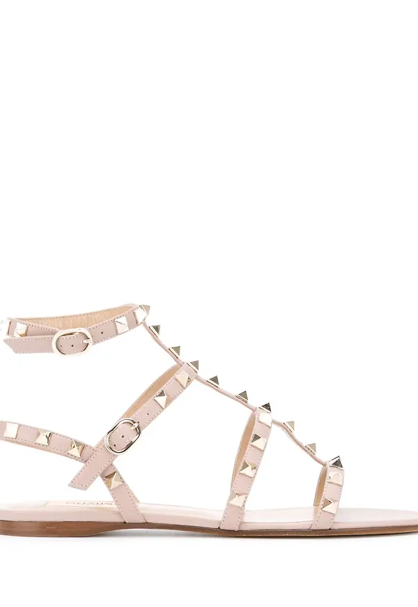 Valentino Garavani Rockstud remsandaler - Neutral