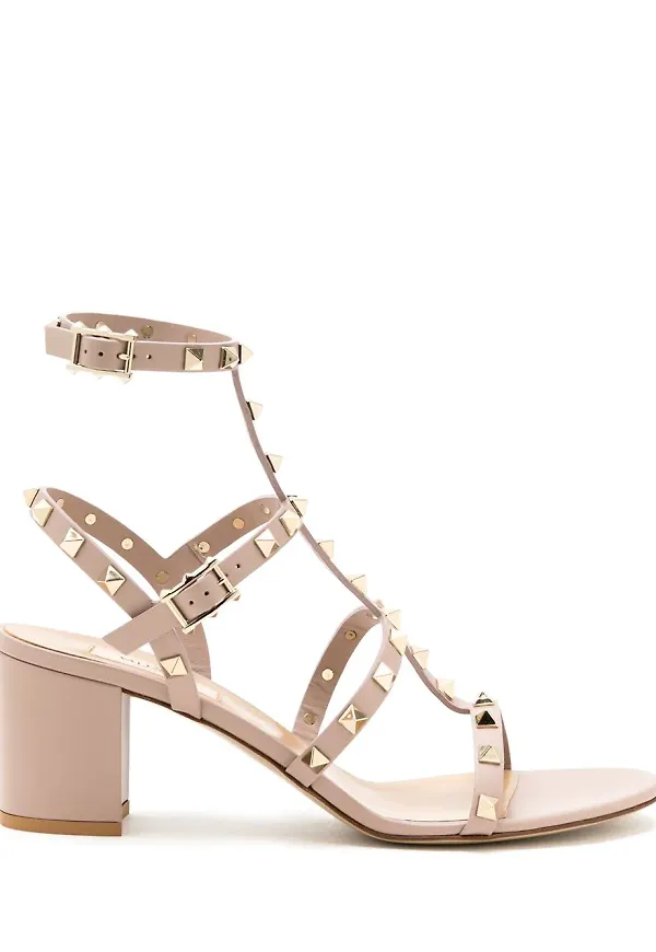 Valentino Garavani Rockstud remsandaler - Neutral