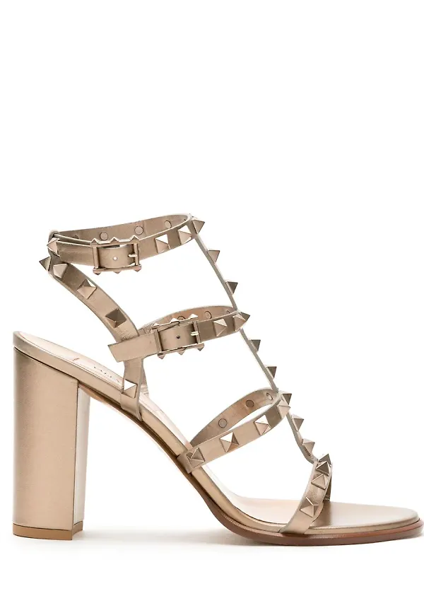 Valentino Garavani Rockstud sandaler - Guldfärgad