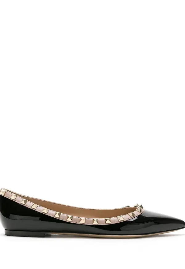 Valentino Garavani Rockstud slip-onballerinaskor - Svart