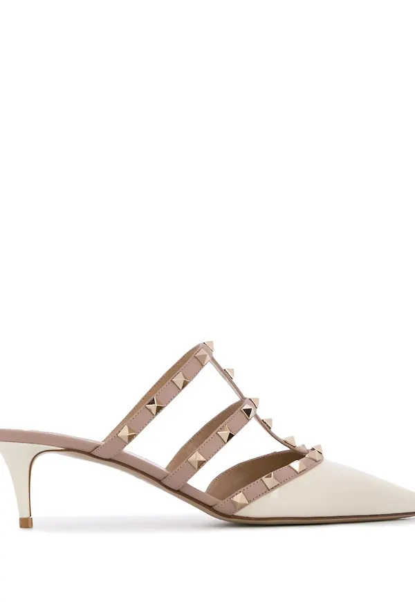 Valentino Garavani Rockstud slip-ons - Vit