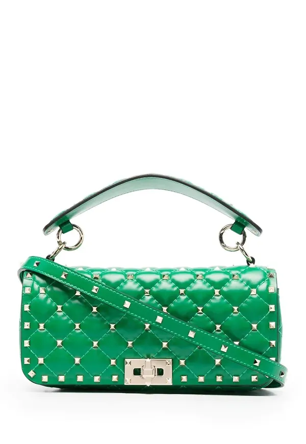 Valentino Garavani Rockstud Spike axelväska - Grön