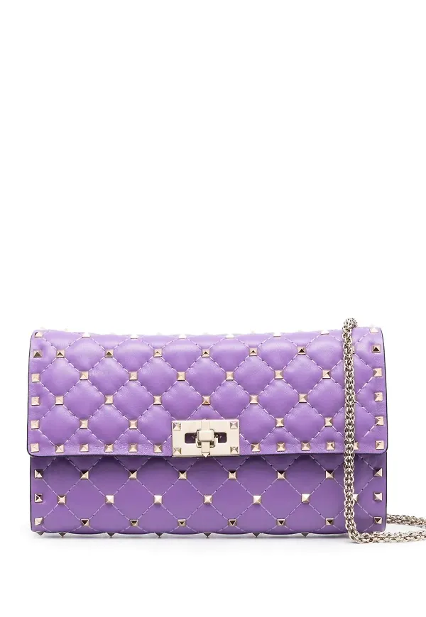 Valentino Garavani Rockstud Spike axelväska - Lila